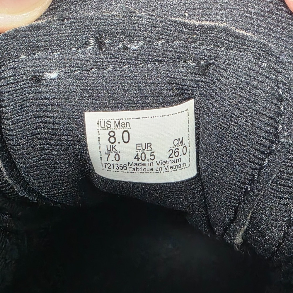 Vans Filmore Hi Canvas Suede‎ Black White Skate Shoes Men's Size 8 VN0A5HZLIJU - Picture 6 of 7